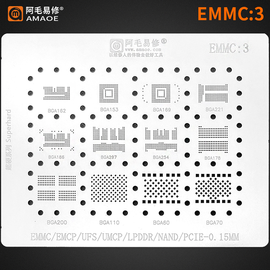 AMAOE EMMC3 BGA pochoir de reb - Tasmota Flash Tool avis et prix