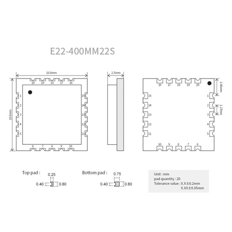 2X EBYTE SX1268 433Mhz Lora Mo - 433Mhz Receiver Module avis et prix